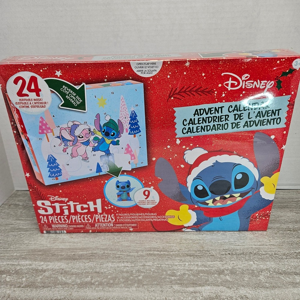 Disney Stitch 24 Days Of Surprise Christmas Advent Calendar Figures Toys